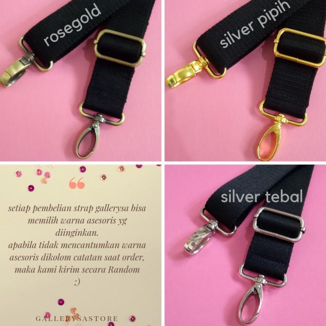 tali tas pengganti fossil longstrap webbing kanvas lebar bag strap