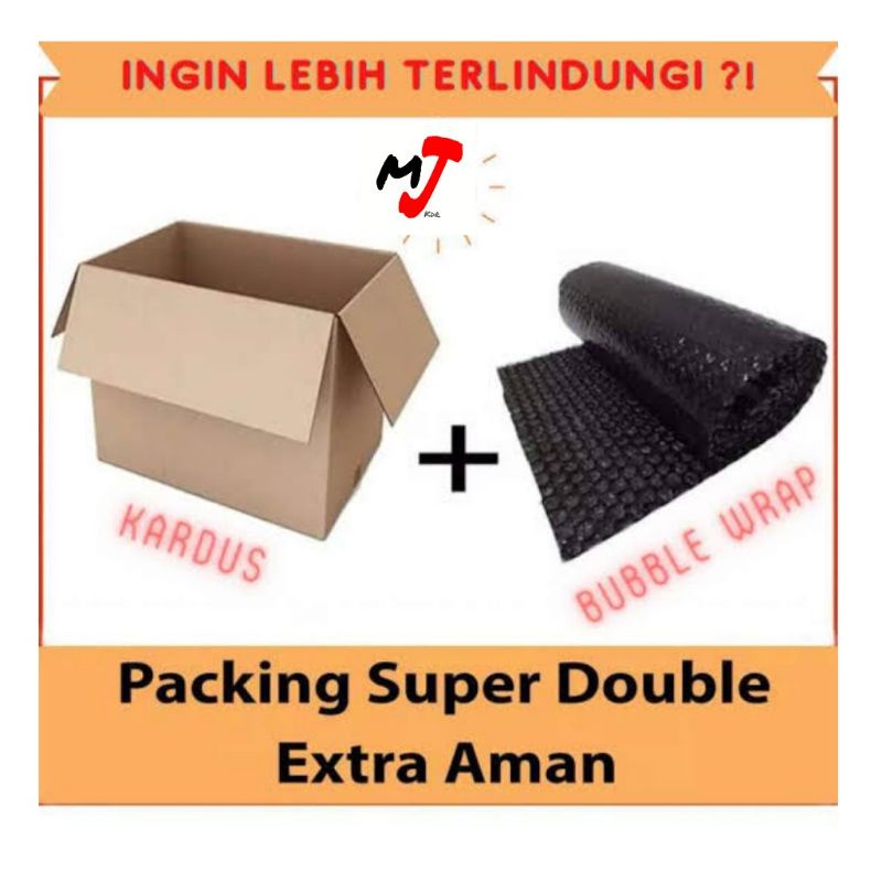 

(WAJIB) BOX PACKAGING peking kardus plus bubble wrap 1 meter