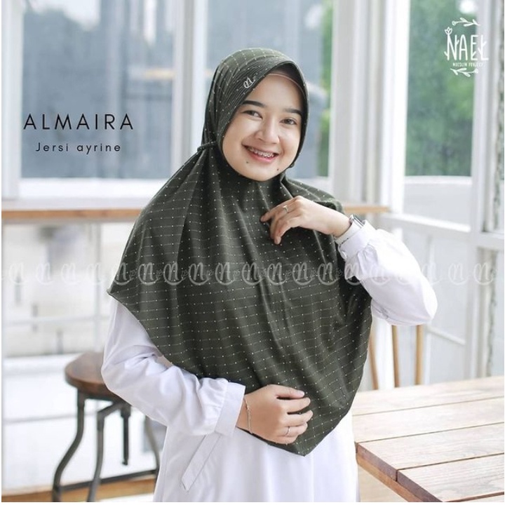 HIJAB ORI NAEL ALMAIRA/jilbab instan jersey/kerudung instan