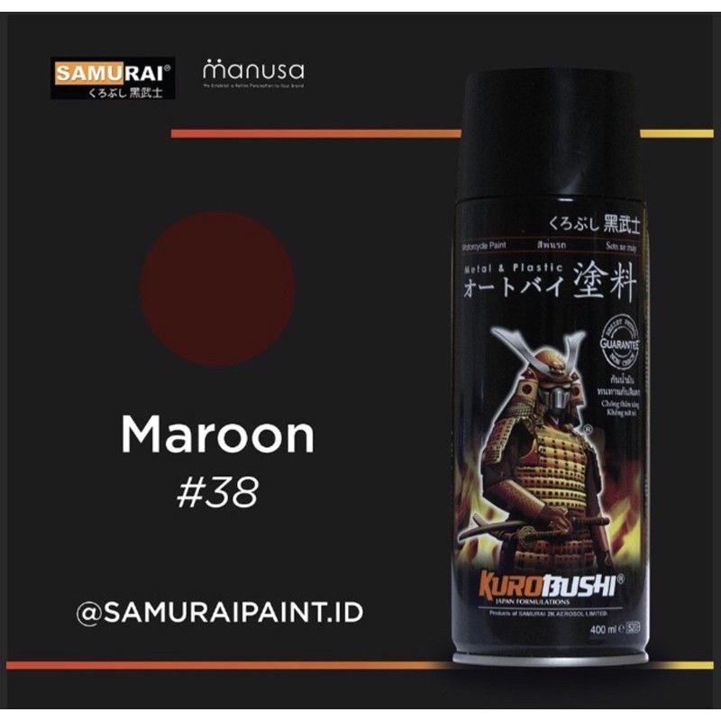 PILOK SAMURAI MERAH MAROON / MERAH MARUN #38