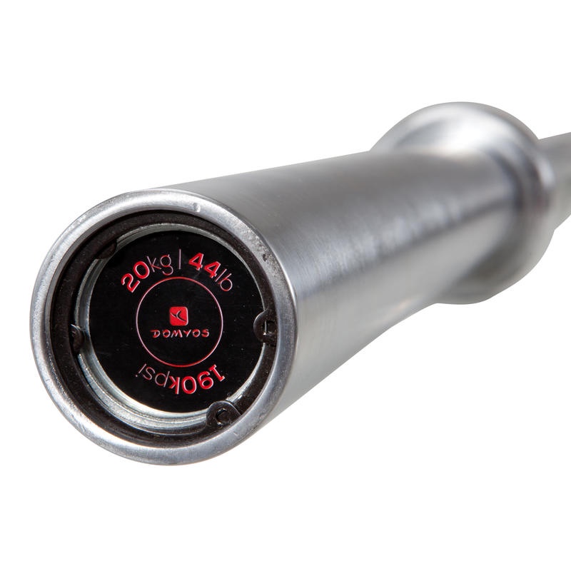 DOMYOS Bar Angkat Besi 20kg Panjang 220cm Diameter 50mm Grip 28mm