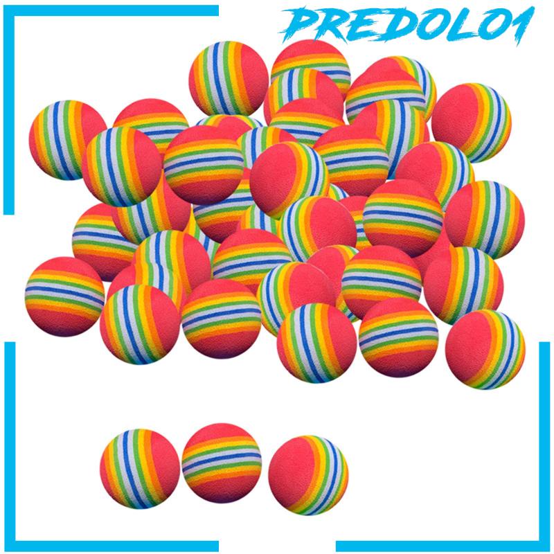 [PREDOLO1] 50x EVA Sponge Golf Balls Stripe Foam Practice Golf Ball 42mm