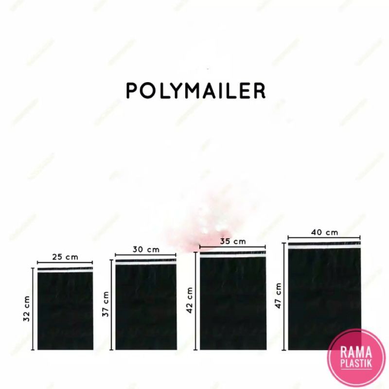 

Plastik polymailer Hitam dof ukuran 25x32cm , 30x37cm , 35x42cm /plastik Online