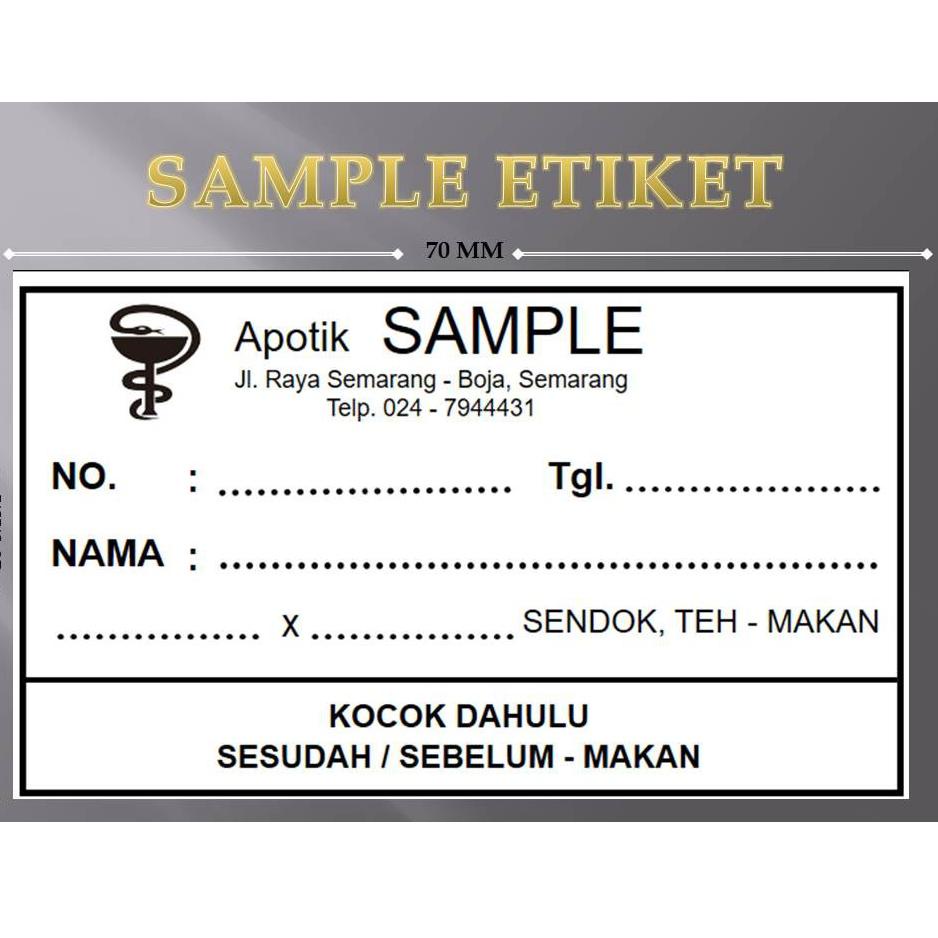 

[KODE PRODUK WERKT5474] JASA Cetak Label Etiket Obat 70x40 - 70 x 40 Semarang