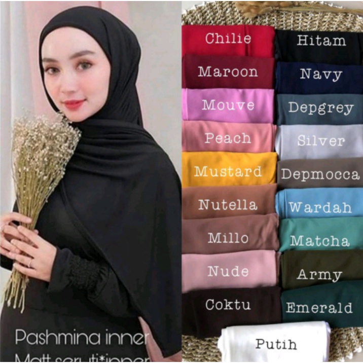 HIJAB PASHMINA INNER / KERUDUNG PASHMINA / KERUDUNG PASMINA / HIJAB INNER