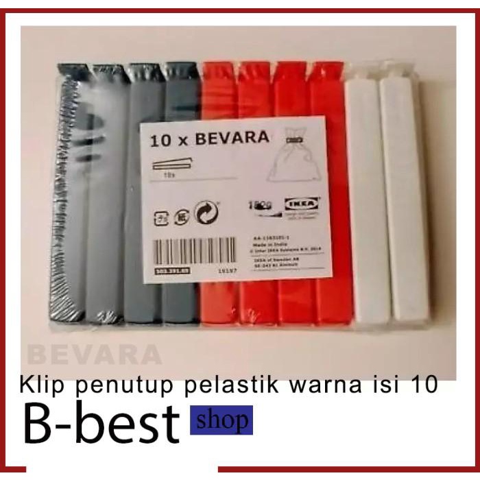 

Klip | Klip Penutup Plastik Warna Campuran / Klip Penjepit Plastik Isi 10