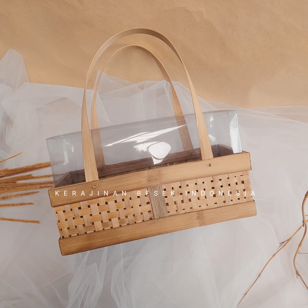 PARSEL PERSEGI PANJANG CANGKING DENGAN MIKA //Parsel bambu// Parsel murah// Kerajinan kayu// Parcel/