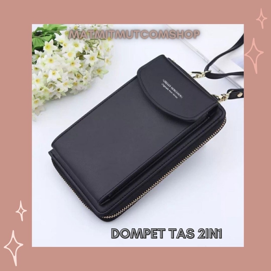 Tas dompet selempang wanita dompet dan tas 2in1  dompet forever young