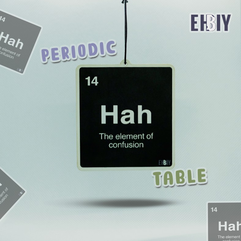 EHBIY Pengharum Ruangan / Mobil gambar periodic table (Air Freshener)