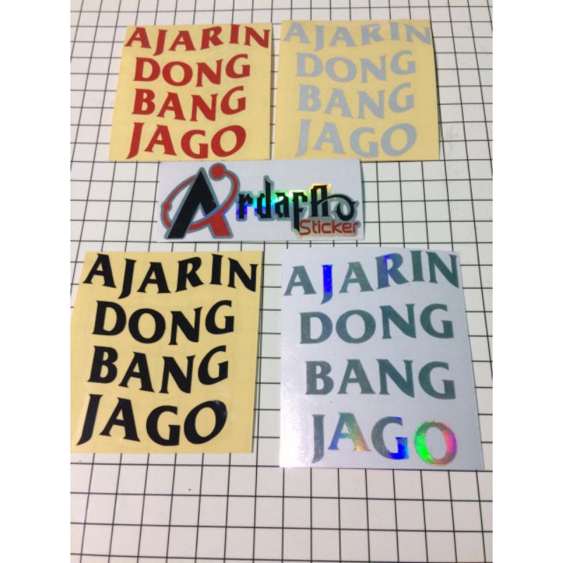 STICKER AJARIN DONG BANG JAGO