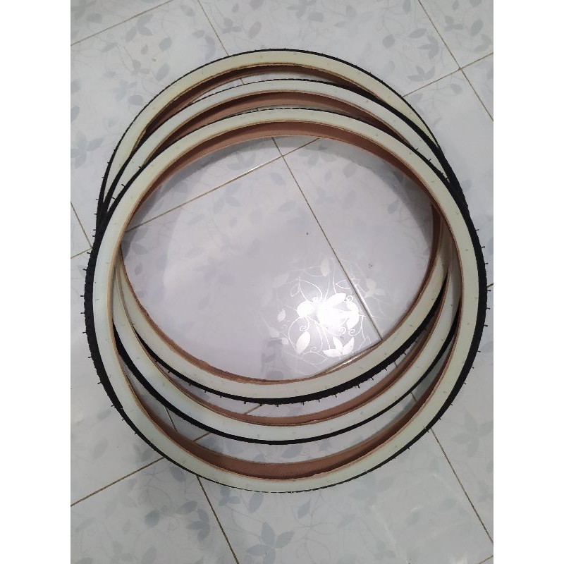 Ban Sepeda 26 x 1.3/8 Hitam Putih Lucky Stone Ban Sepeda Jengki Sepeda Polygon