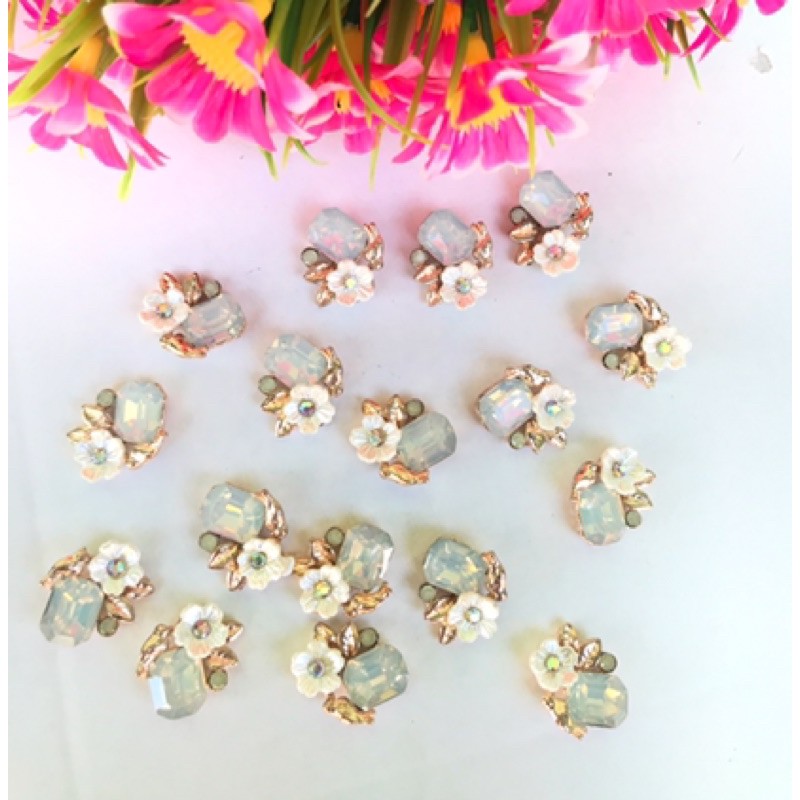 Peony Flowers Diamond  square isi 1pcs Bahan craft aksesoris Rambut tasbih digital swarovsky