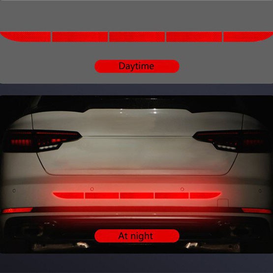 Car Reflective Sticker Warning Traceless Protective - Red