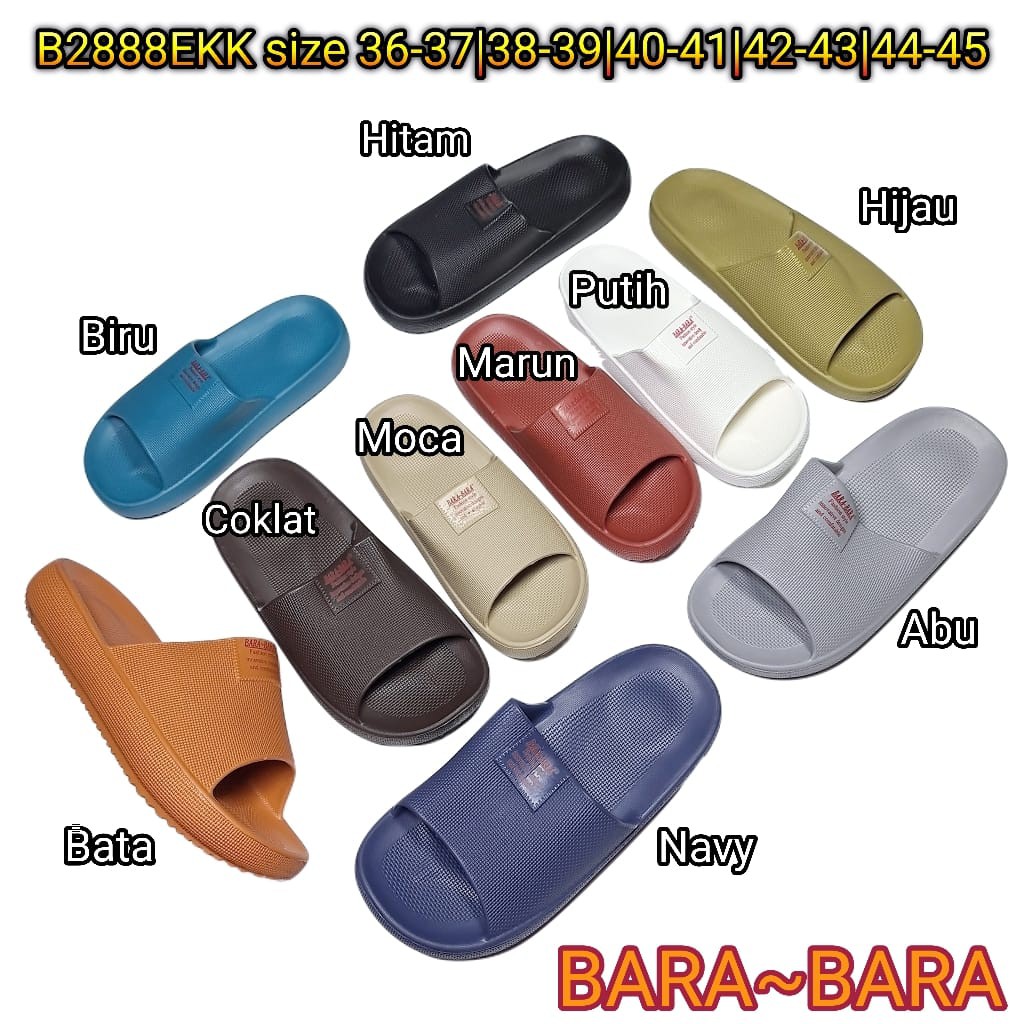 jelly sandal bara bara wanita slop karet pria barabara cowok selop B2888EKK8W