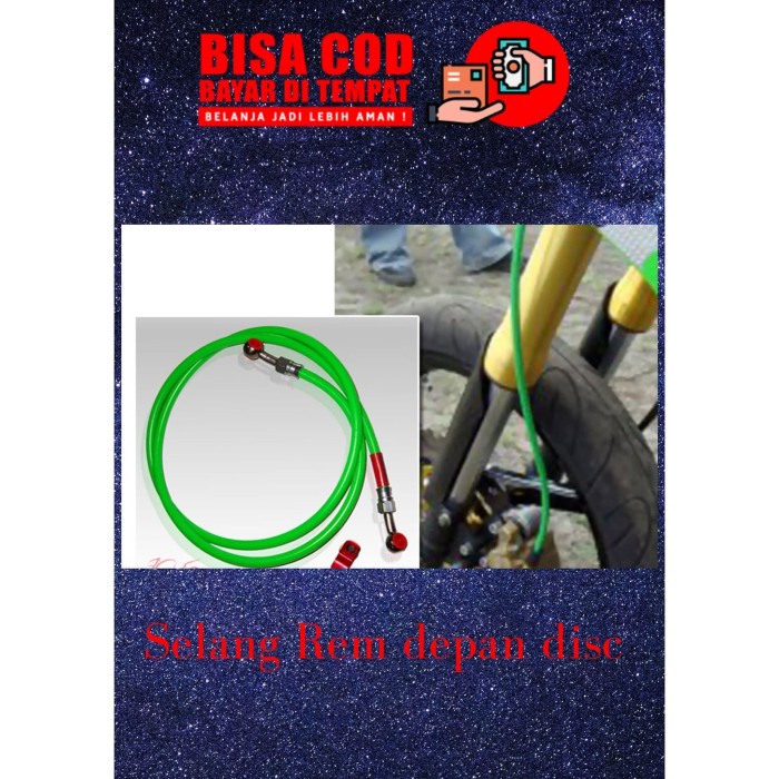 COD 005 Selang Rem Disc Belakang Motor [60 cm] - IJO