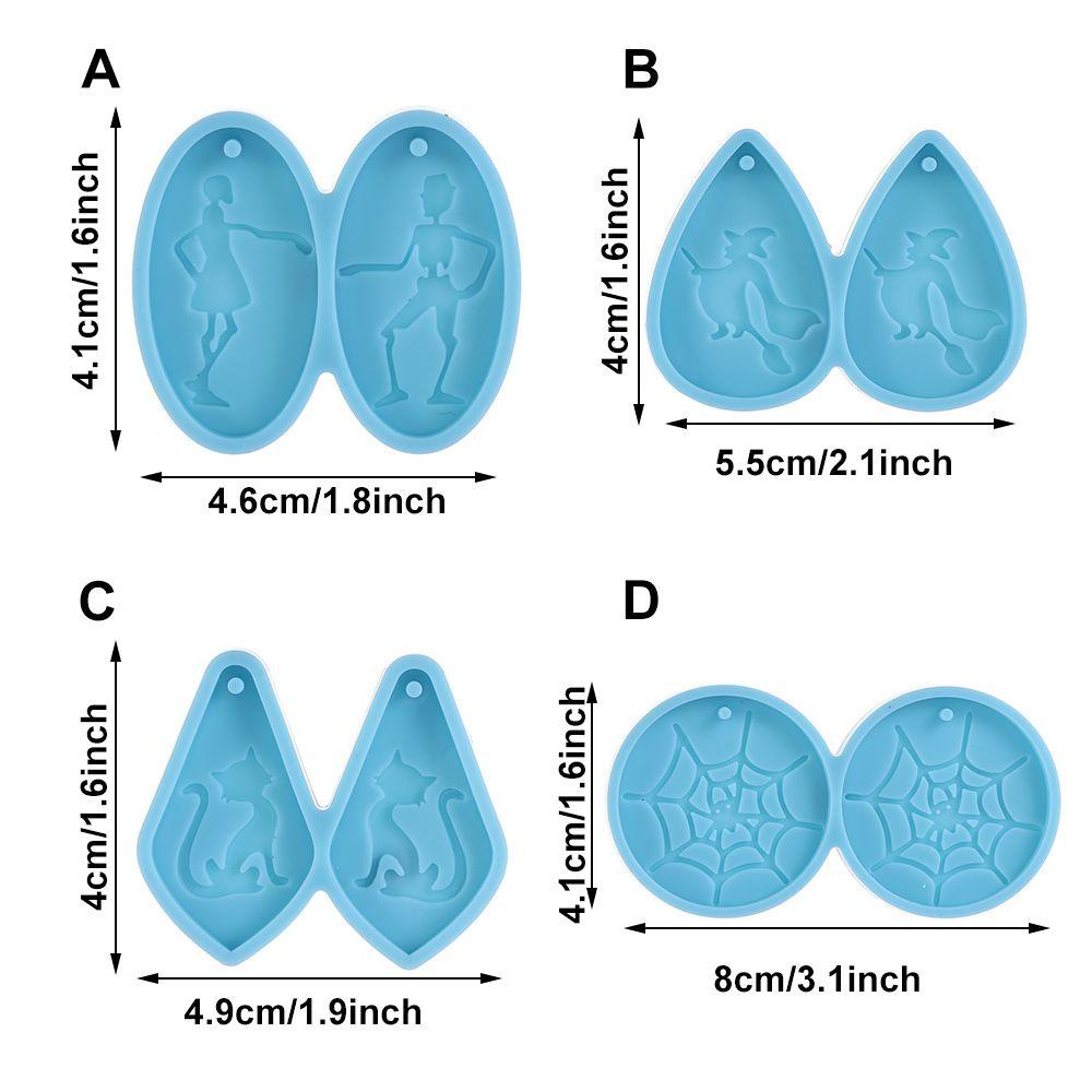 Solighter Anting Cetakan Resin Handmade UV Epoxy Membuat Perhiasan Alat Menjuntai Resin Silicone Mold