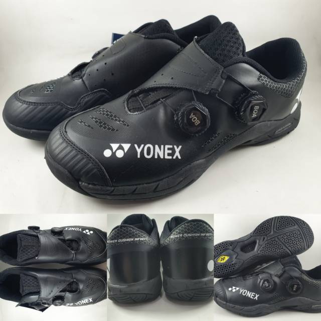  Sepatu  Badminton Yonex  Power Cushion BOA  Infinity Black 