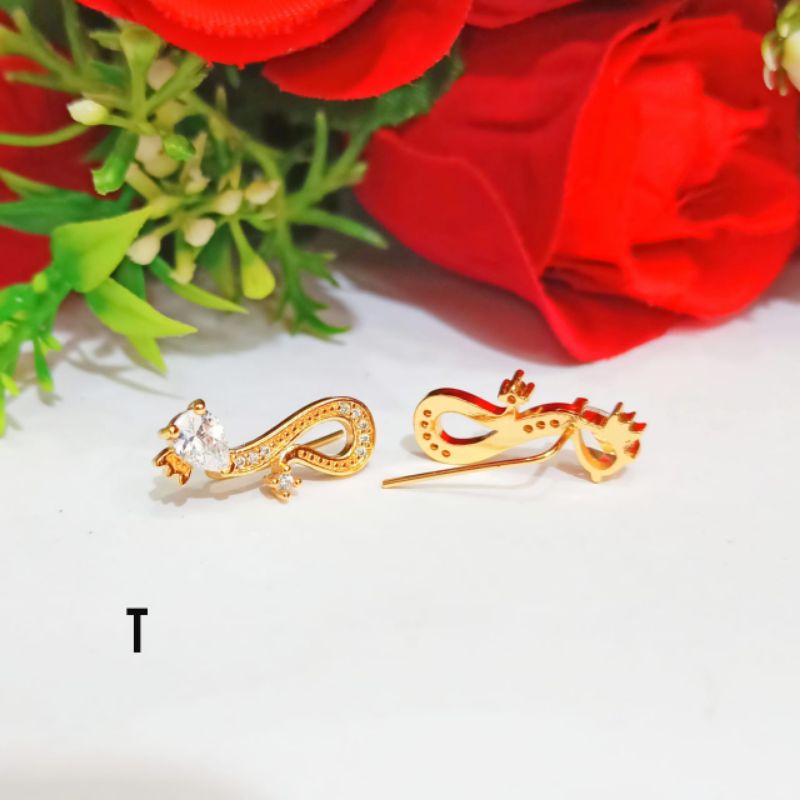 Anting Jalar Tusuk Permata Motif