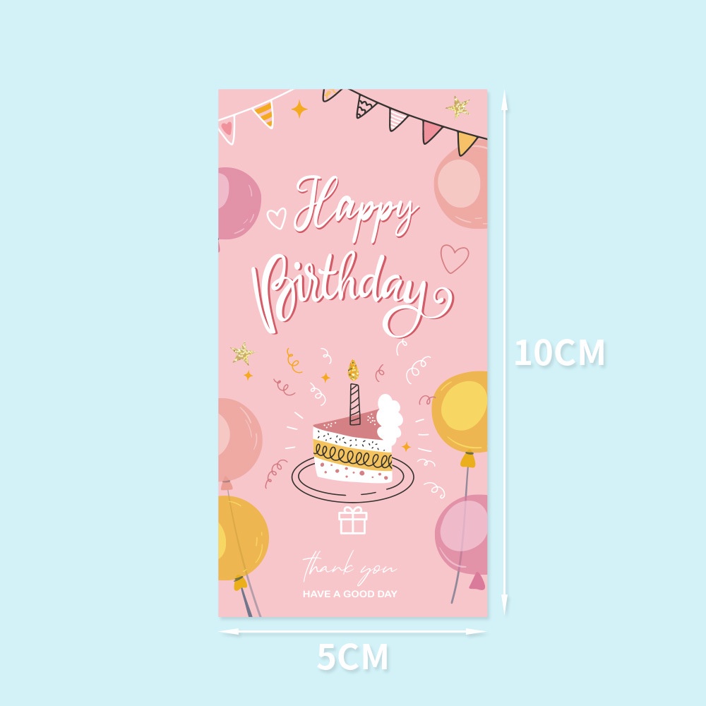 [50Pcs] Sticker Happy Birthday Stiker Packaging Hampers Ulang Tahun Label Paket Segel HBD