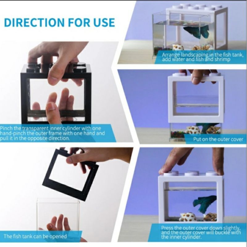 FN Aquarium Cupang / Aquarium Mini / Aquarium Lego / Aquarium ikan cupang