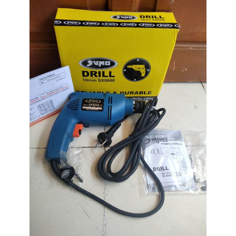 Bor Drill Bor Tangan Listrik "10mm" Sumo SX8000