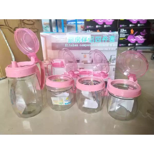 Kitchen Supplies Set 4Pcs/Tempat Bumbu Dapur