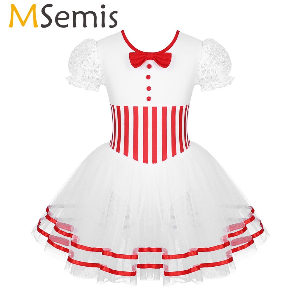 PREORDER Balita Gadis Natal Kostum Tari Figure Ice Skating Roller Skating Pendek Renda Lengan