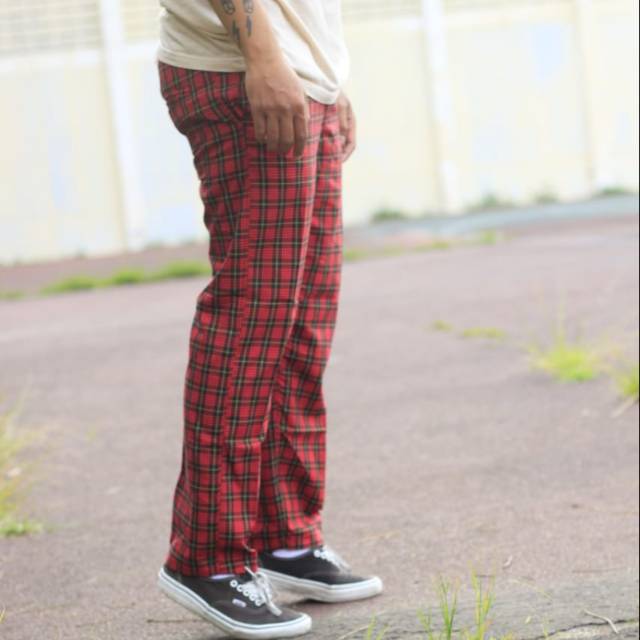 tartan long pants