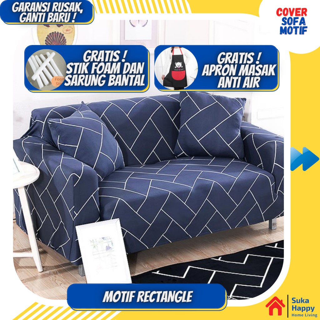 Sofa Cover Impor Sarung Elastis Pembungkus Pelindung Dekorasi Sofa Ruang Tamu Cover Sofa 1 2 3 SEATE