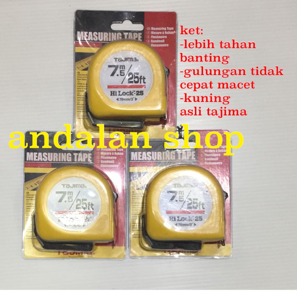 meteran tajima 7,5mtr/meteran bagus/ meteran tajima asli