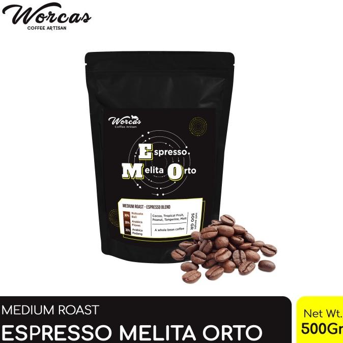 

WORCAS Melita Orto Espresso Blend 500 Gram - Medium Roast -Diskon Besar