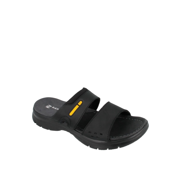 SANDAL SLIDE PAKALOLO PRIA ORIGINAL CASUAL KULIT ASLI HITAM PB23