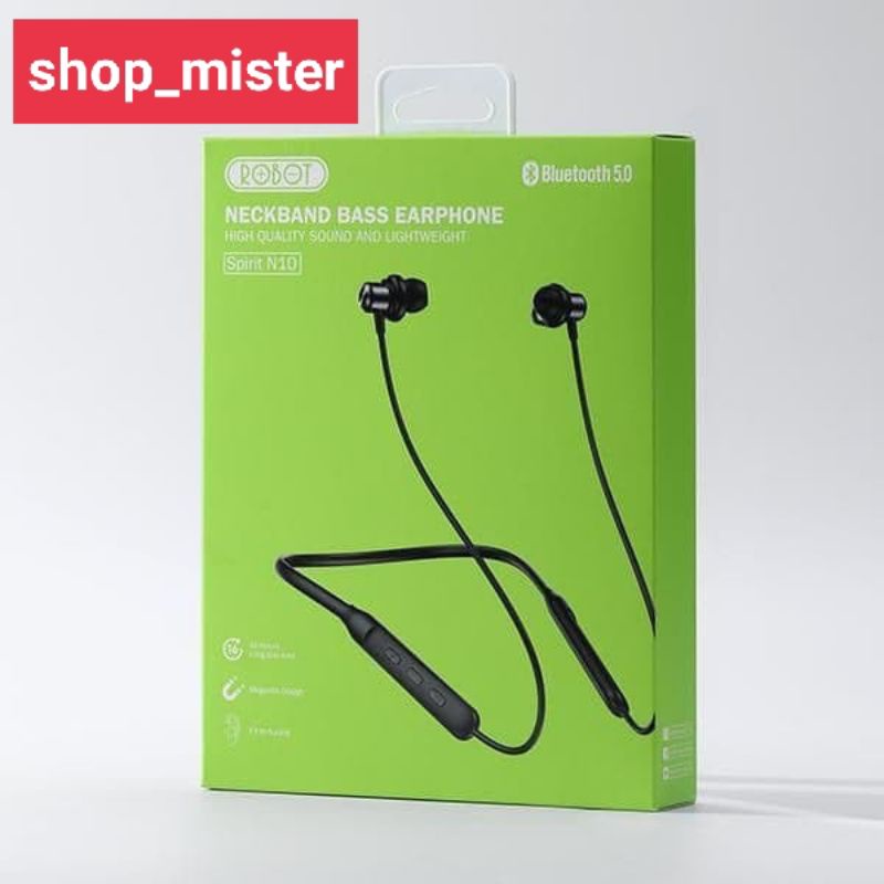 ROBOT Headset Bluetooth Spirit N10 N20 Neck Mounted Waterproof Wireless Earphone Stereo