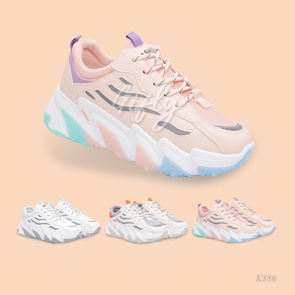 [GIFLY] Saana Sepatu Sneakers Wanita Import Korea K886
