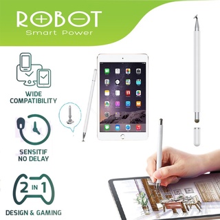 ROBOT RSP01 Stylus Universal 2 in 1 Capacitive Stylus Pen for Mobile Tablet Garansi Original Resmi