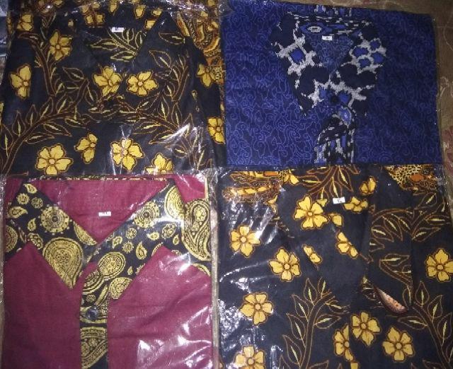 Bswart Batik Hrb026 Kenongo Hem Pendek Padi Pekalongan M L Xl Batik Pria Murah Modern Grosir