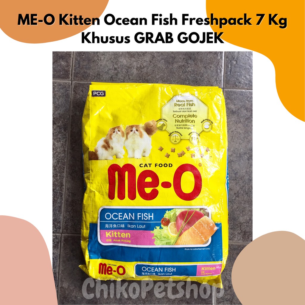 [GRAB GOJEK] ME-O Kitten Ocean Fish Makanan Anak Kucing MEO Cat Food Freshpack 7 Kg