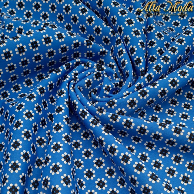 

Alta Moda Fancy Printed Stretch Floral - Polkadot Biru Elektrik (1M)