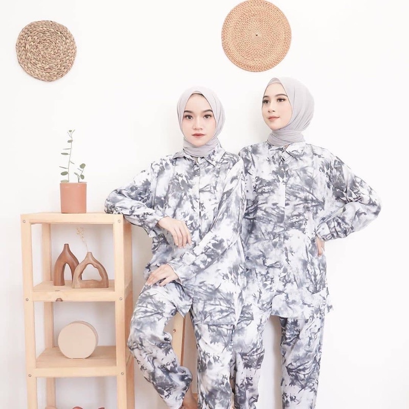 PIYAMA JUMBO LD 120 Rayon Premium One Set Pajamas / Sleepwear Daily Set-Khai 21