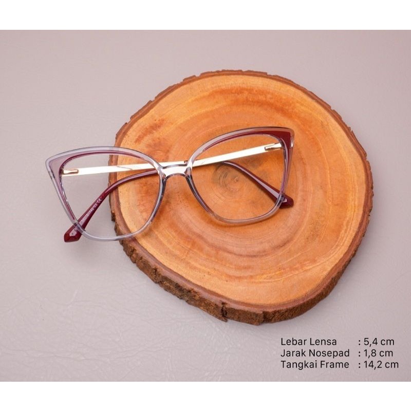 FRAME KACAMATA WANITA CAT EYE 95810 LENSA ANTI RADIASI BLUERAY / PHOTOCROMIC | KACAMATA MINUS