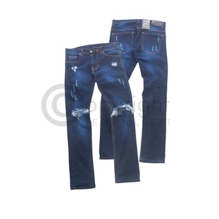 Jual SMBERKAH Celana Jeans Pria Sobek Lutut Ripped Jeans Panjang