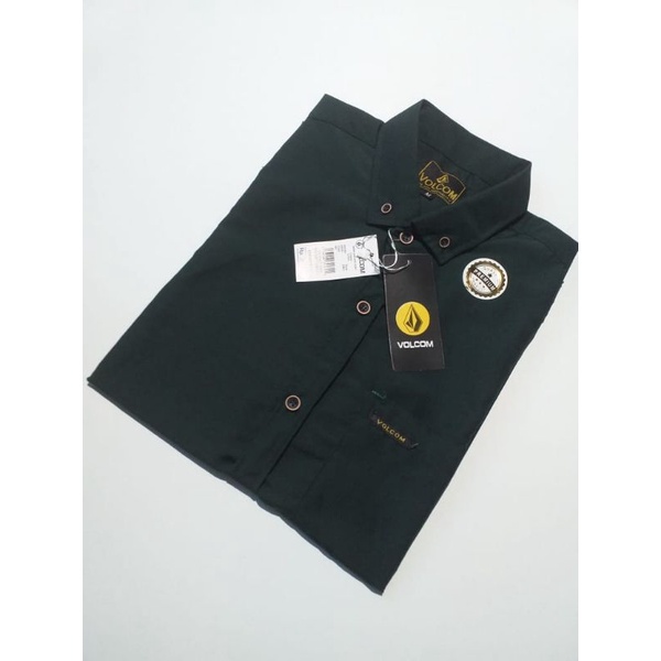 Kemeja Polos lengan pendek | kemeja polos-P10 hijau botol