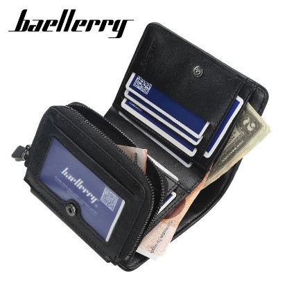 Dompet Kulit Pria Dompet Pendek Lipat Baellerry D9159