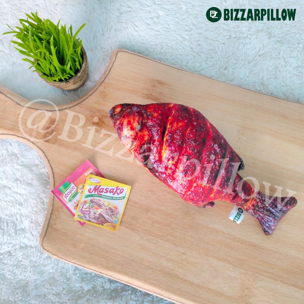 Bizzarpillow Bantal Ikan Bakar Size S BZ073