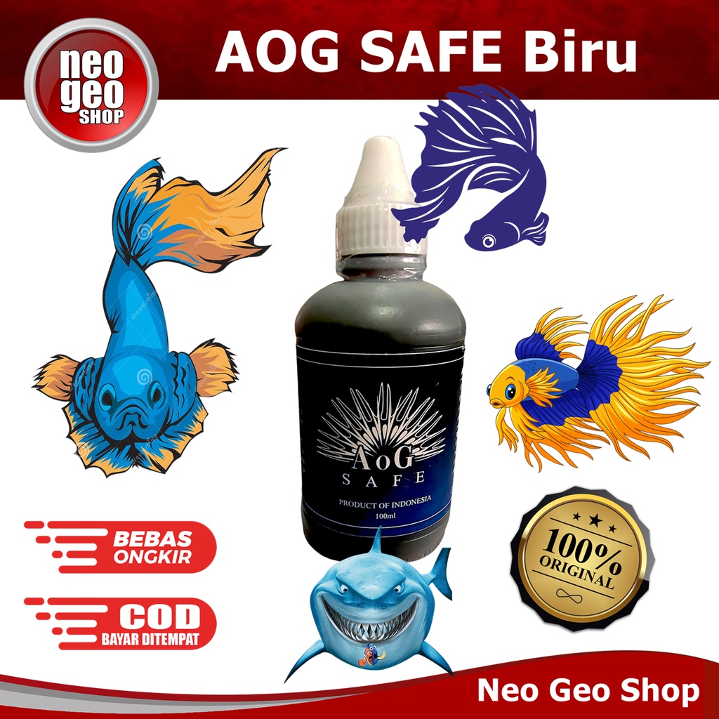 AOG SAFE BIRU OBAT VITAMIN IKAN HIAS CUPANG