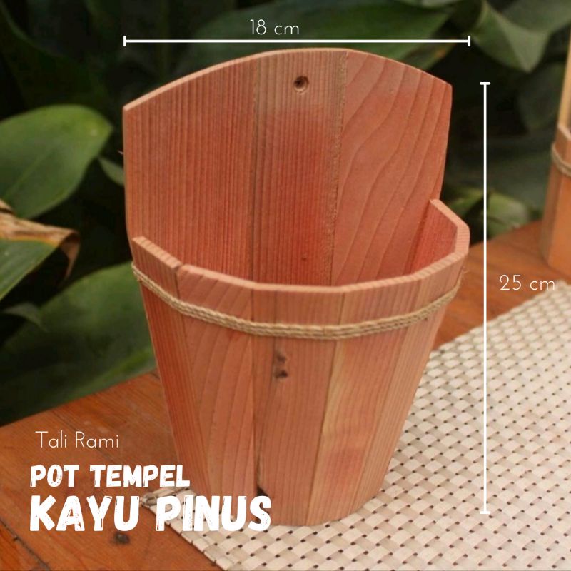 POT KAYU TEMPEL / POT TANAMAN HIAS / POT ANGGREK / POT DINDING