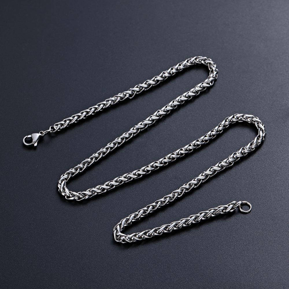 Top Kepang Rantai Gandum Wanita Pria Keren Punk Gothic Choker Link Berat