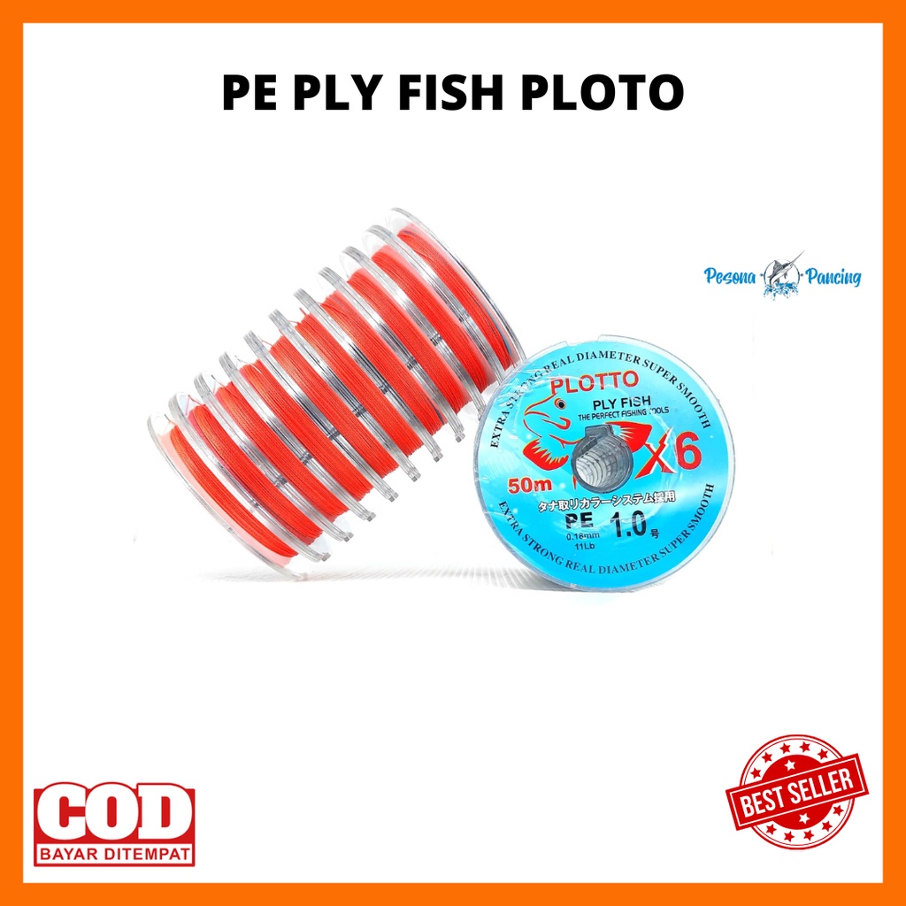 Senar Pancing PE PLY FISH PLOTO X6 MULTICOLOR Sangat KUAT dan MURAH