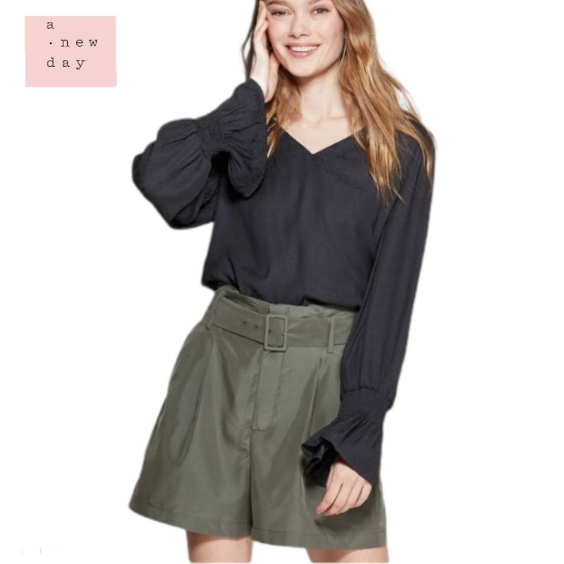 a new day Bell Long Sleeve Blouse/Blouse Tangan Terompet/Atasan Wanita Tangan Panjang Branded Jumbo 