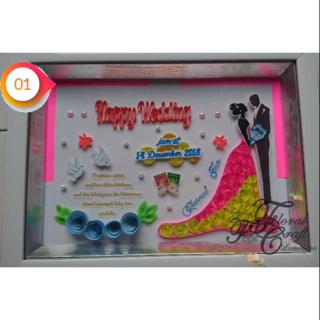 

KADO WEDDING DALAM FRAME 3D / QUILING PAPER WEDDING / KADO UNIK / KADO MURAH LAMONGAN